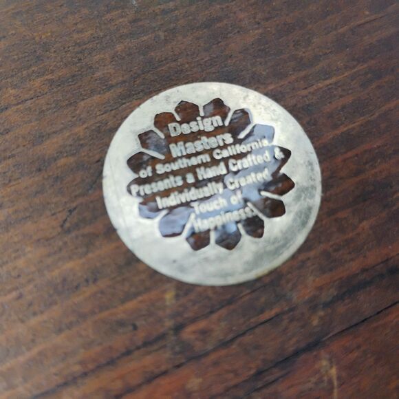 Vtg Wooden Canvas Hand Carved Child & Green Cookie Jar Paint Touch Of Happiness - Picture 5 of 11